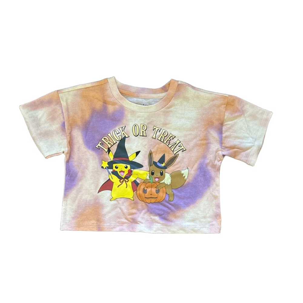 Girls Pokémon tie die Halloween T-Shirt XS (4/5) Purple pink Orange